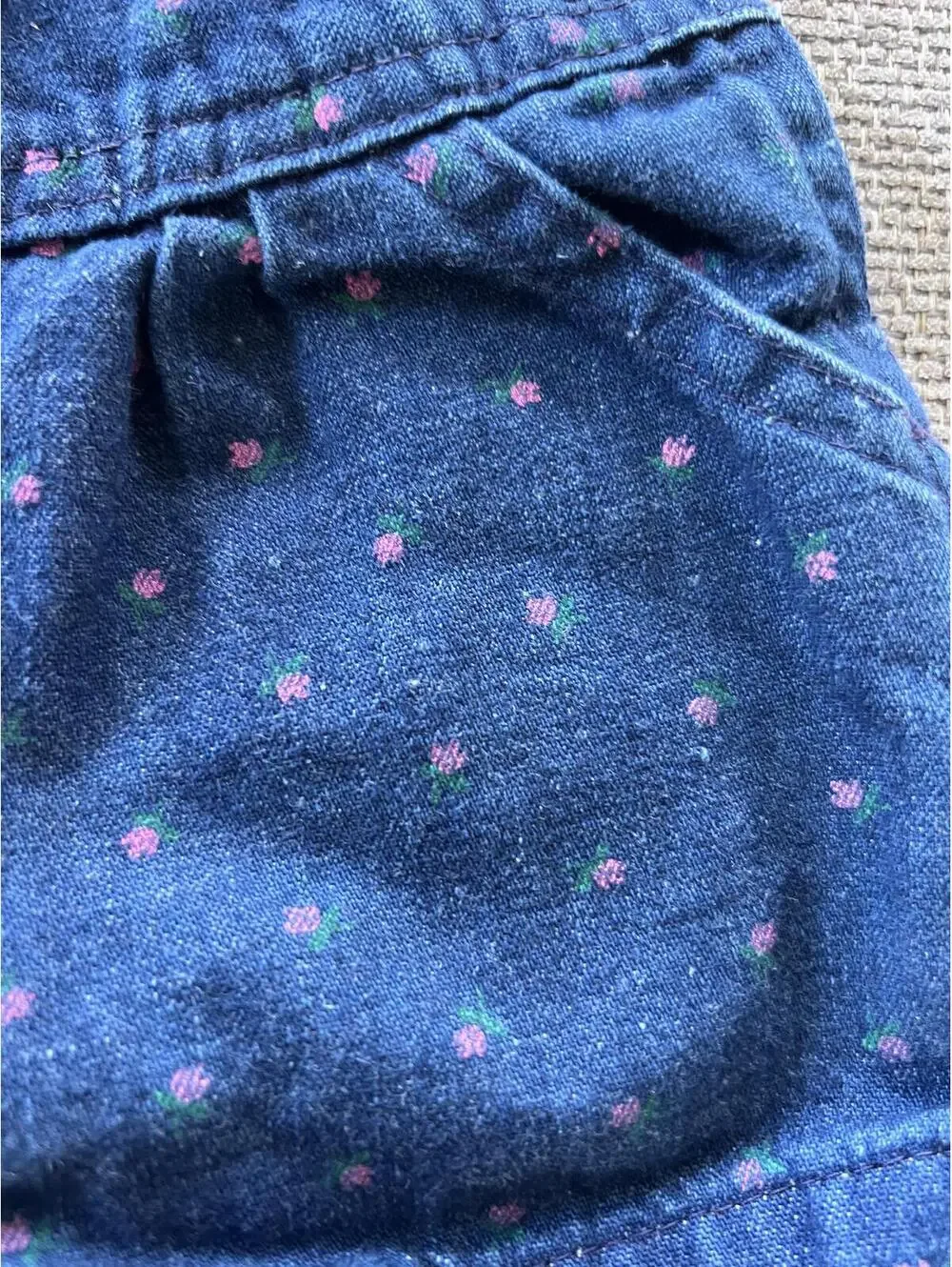 Vintage OshKosh Denim Floral Overalls
